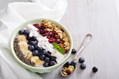 Chia, muz, blueberry Smoothie kase