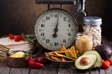 Meksika mutfağı için malzemeler