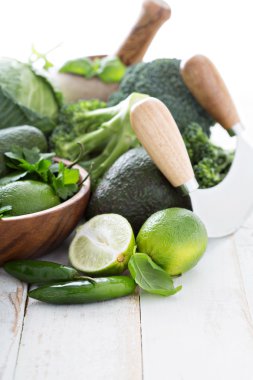 Yeşil taze ürün kopya alanı