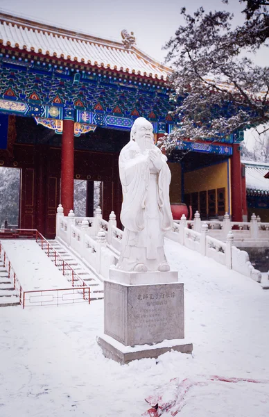 Confucius Temple in Beijing. Winter time. — Stock Photo, Image