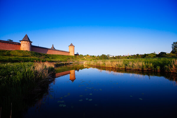 The wall with towers of the Saviour Monastery of St. Euthymius i