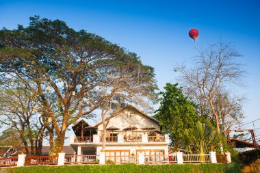 sıcak hava balonu üzerinde sky Laos