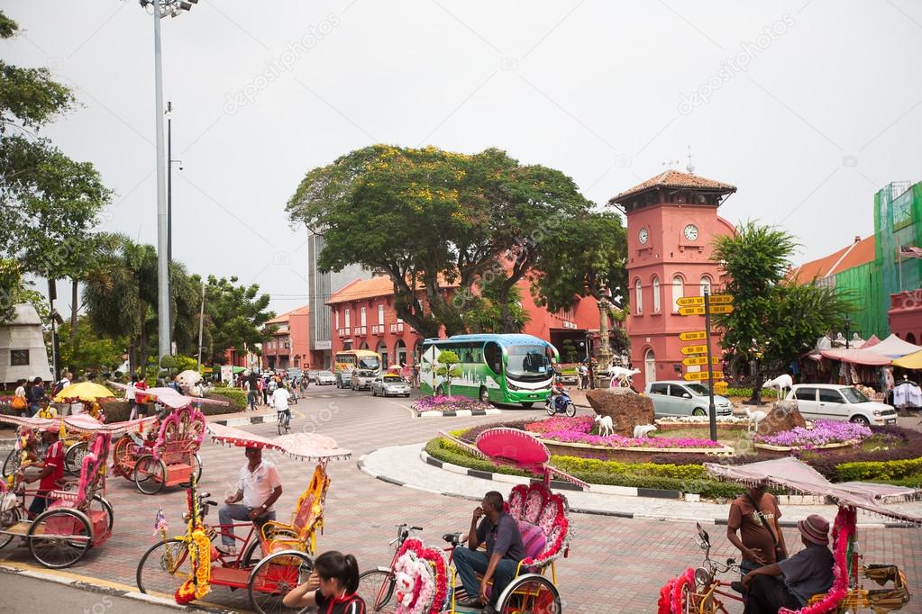 Malacca city, world heritage city  in Melaka, Malaysia
