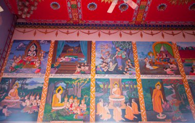 Budist tapınağı Adası koh Samui, Tayland.