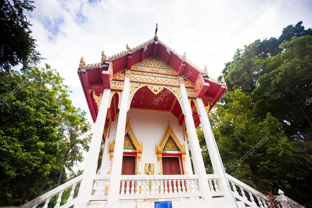 Buddhist temple in koh Samui, Thailand.