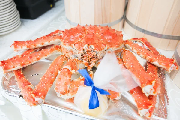 Hete gestoomde king krab — Stockfoto