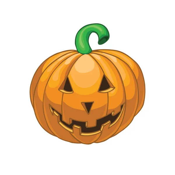 Halloween Dýně Izolované Bílém Pozadí — Stockový vektor