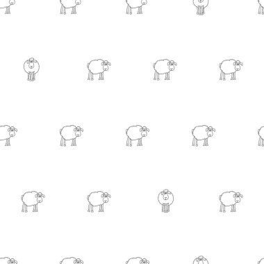 Eğlenceli renkli koyunlarla kusursuz bir geçmişi var. Duvar kağıdı, şablon dolguları, tebrik kartları, web sayfası geçmişleri, ambalaj kağıdı, hatıra defteri veya kumaş için kullanılabilir. Vektör çizimi. EPS 10.