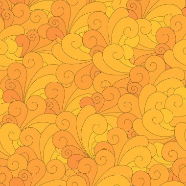 Dalgalarla kusursuz ve alışılmadık desen. Duvar kağıdı, şablon dolguları, tebrik kartları, web sayfası geçmişleri, ambalaj kağıdı veya kumaş için kullanılabilir. Vektör çizimi. EPS 10