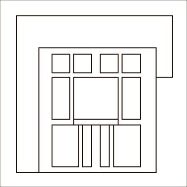 Beyaz arka planda karikatür ve büfe izole edilmiş. Öne. Özet geç. Tütüncü, rehinci, kitapçı. Açık havada. Vektör çizimi. EPS 10. 