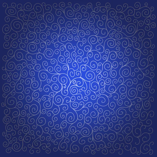 Pattern Curls Dark Blue Background Can Used Wallpaper Pattern Fills — 스톡 벡터