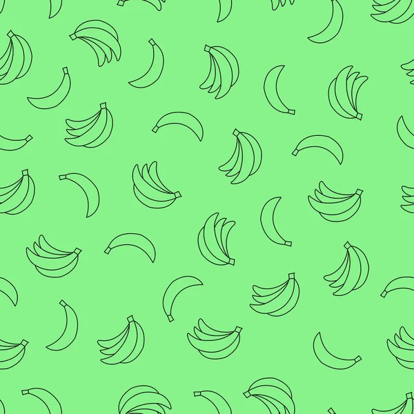 Płynny Wzór Bananami Zielonym Tle Może Być Stosowany Tapet Wypełniania — Wektor stockowy