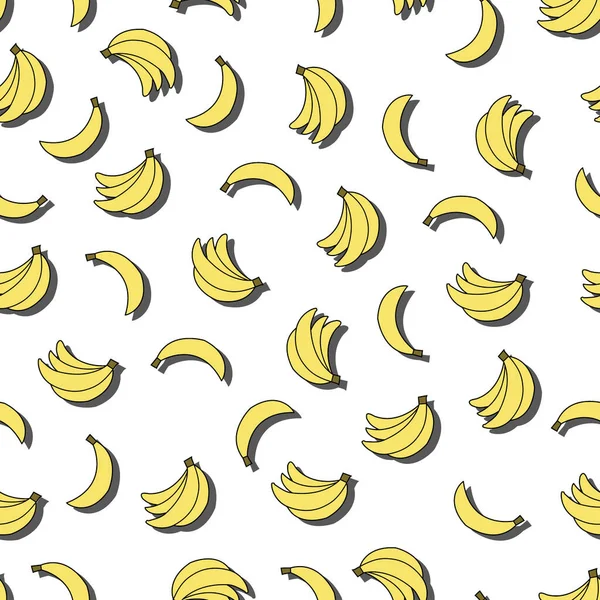 Płynny Wzór Bananami Białym Tle Może Być Stosowany Tapet Wypełniania — Wektor stockowy