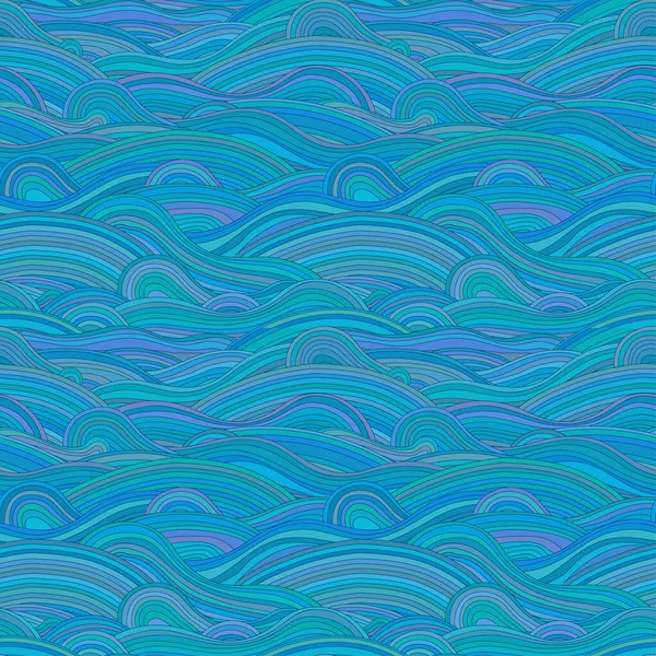Nahtlos Ungewöhnliches Muster Mit Wellen Kann Für Tapeten Musterfüllungen Grußkarten — Stockvektor