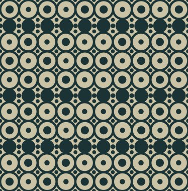 Vektör kusursuz desen. Soyut stil arka plan. Daireli geometrik doku. Moda renkleri