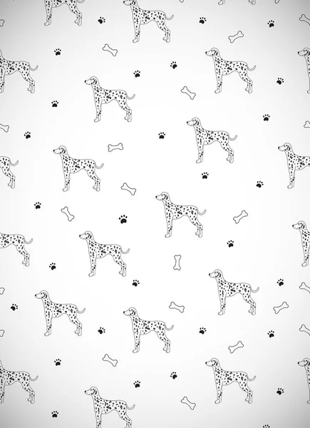 Шикарная Открытка Милой Собакой Порода Далматинцев Можно Использовать Обоев Узорных — стоковый вектор