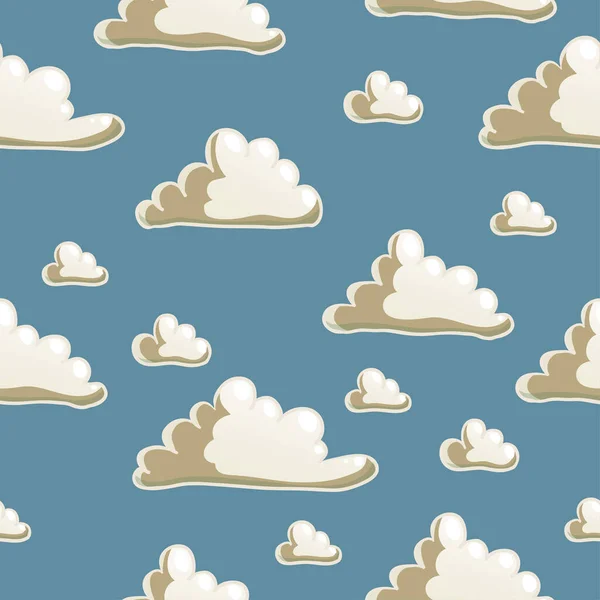 Seamless Pattern Clouds Vector Good Surface Design Fabric Textile Wrapping — 스톡 벡터