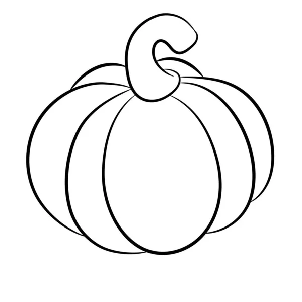 Calabaza Dibujos Animados Aislada Sobre Fondo Blanco Ilustración Del Vector — Vector de stock