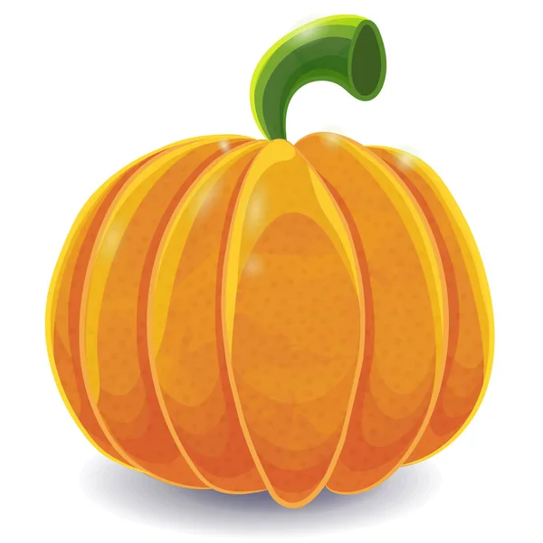 Illustration Isolated Cartoon Pumpkin White — 스톡 벡터