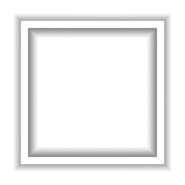 Çember beyaz çerçeve. Kağıt kesiği 3D etkisi. Vektör illüstrasyonu.