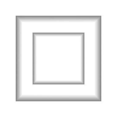 Çember beyaz çerçeve. Kağıt kesiği 3D etkisi. Vektör illüstrasyonu.