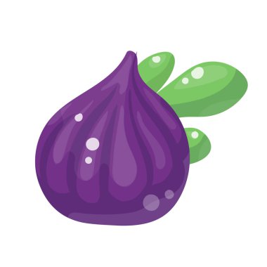 Beyaz arka planda karikatür inciri izole edildi. Vektör çizimi. EPS 10.