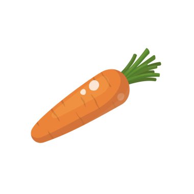 Beyaz arka planda karikatür havucu. Vektör illüstrasyonu