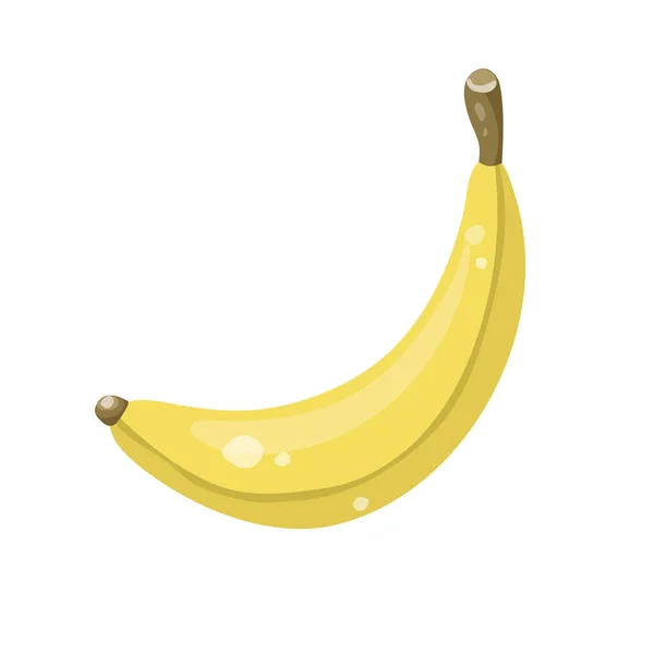 Kreskówkowy Banan Izolowany Białym Tle Ilustracja Wektora — Wektor stockowy