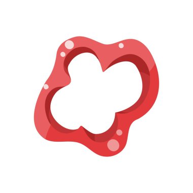 Kırmızı dolma biber dilimlenmiş. Vektör illüstrasyonu beyaz arkaplanda izole edildi