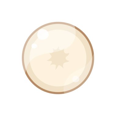 Çizgi film sebze patatesi. Dilimle. Vektör illüstrasyonu beyaz arkaplanda izole edildi