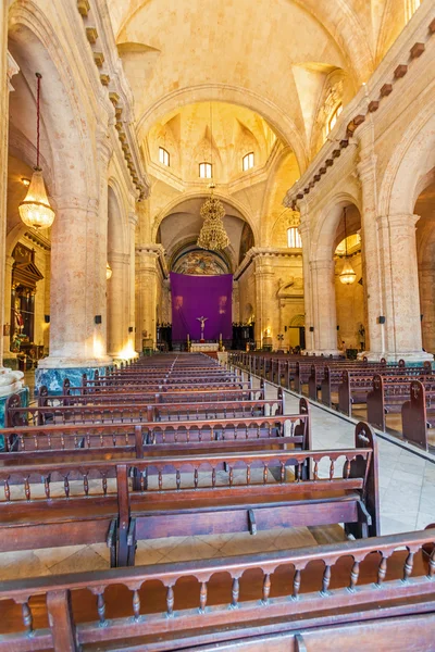 Interior of Havana Cathedral of The Virgin Mary (1748-1777), Cub — Stock Photo, Image