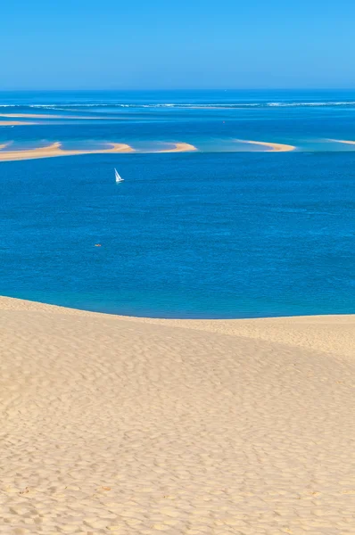 Вид з Dune мебльованими, Аркашон Bay — стокове фото