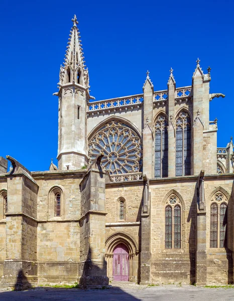 Středověká gotická katedrála, Carcassonne — Stock fotografie