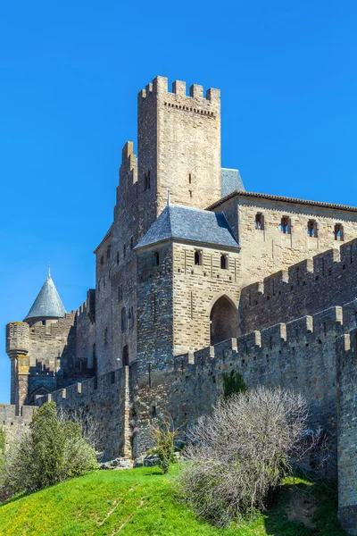 Türme der mittelalterlichen Burg, carcassonne — Stockfoto