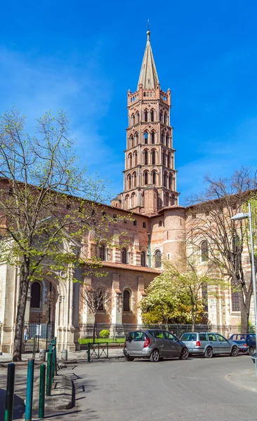 Romaanse kerk Saint Sernin, Toulouse — Stockfoto