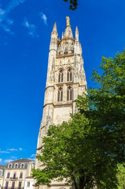 High Gothic Bell Tower of Catherdal, Bordeaux clipart