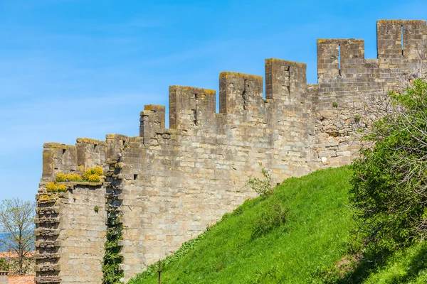 Brickwall fundal vechi, Carcassonne — Fotografie, imagine de stoc