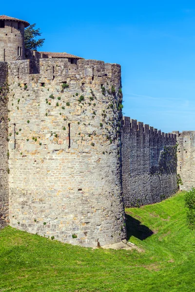 Towers of Medieval Castle, Carcassonne — Stock Photo, Image