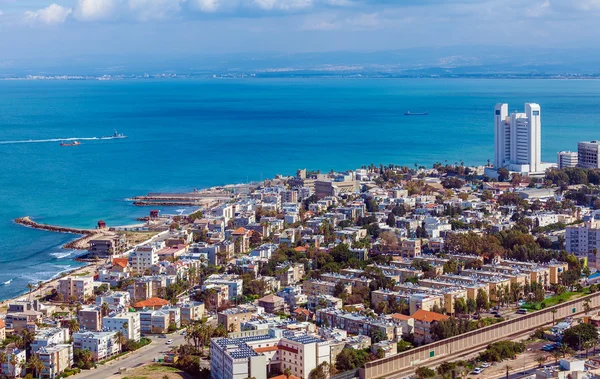 Letecký pohled na Haifa, Izrael — Stock fotografie