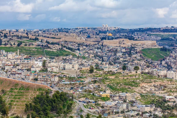 Jeruzalémské staré město a Chrámová hora — Stock fotografie