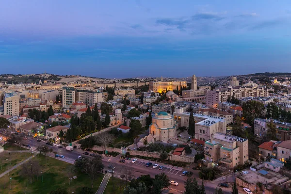 Stare Miasto Jerozolimy nocą, Izrael — Zdjęcie stockowe