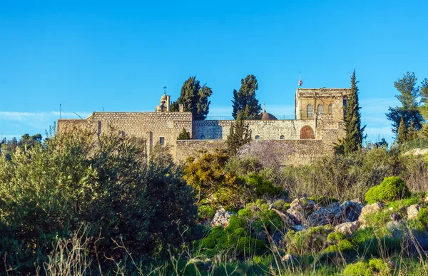 Das Kloster des Kreuzes außen, jerusalem — Stockfoto