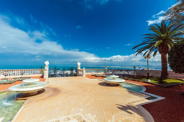 Vista aérea de Haifa desde el Jardín Bahai —  Fotos de Stock