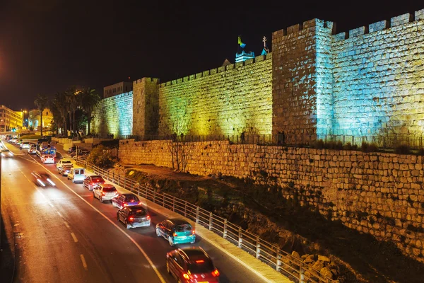 Mauern der antiken Stadt, jerusalem, israel — Stockfoto