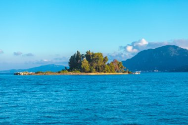 Manastır Pontikonisi Adası, Corfu, Yunanistan