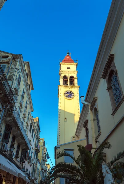 Iglesia de San Spyridon de Trimythous (1590), ciudad de Corfú — Foto de Stock