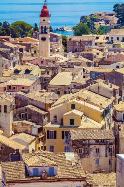 Havadan görünümü yeni kale Korfu, corfu Island, Yunanistan