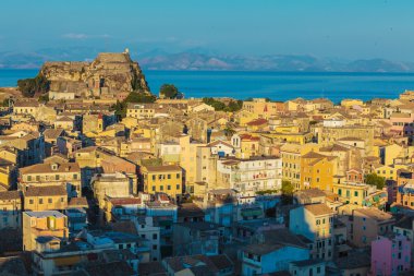 Havadan görünümü yeni kale Korfu, corfu Island, Yunanistan