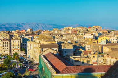 Havadan görünümü yeni kale Korfu, corfu Island, Yunanistan