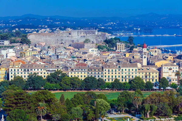 Aerial view from Old fortress on the city with  New Fortress, Ke — Stock Photo, Image